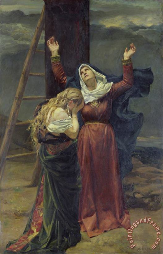 Jean Joseph Weerts The Virgin at the Foot of the Cross Art Print