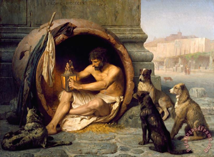 Diogenes painting - Jean Leon Gerome Diogenes Art Print