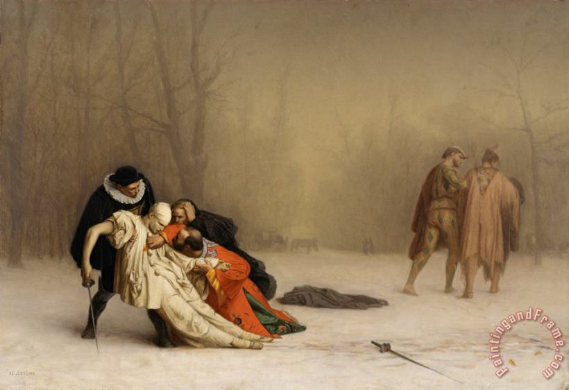 Jean Leon Gerome Duel After a Masquerade Ball Art Painting