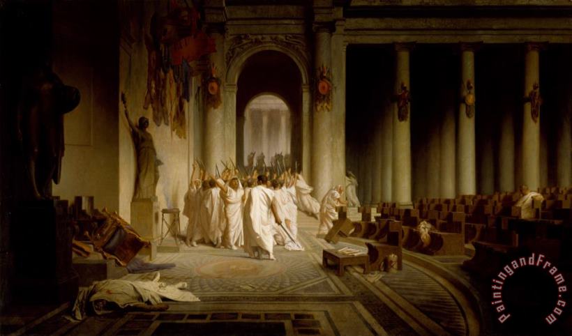 The Death of Caesar painting - Jean Leon Gerome The Death of Caesar Art Print