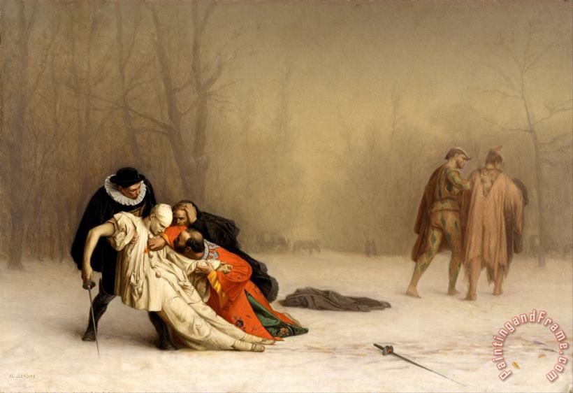 Jean Leon Gerome The Duel After The Masquerade Art Print