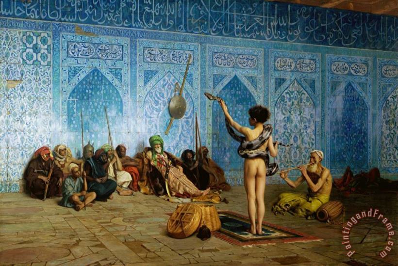 Jean Leon Gerome The Serpent Charmer Art Painting