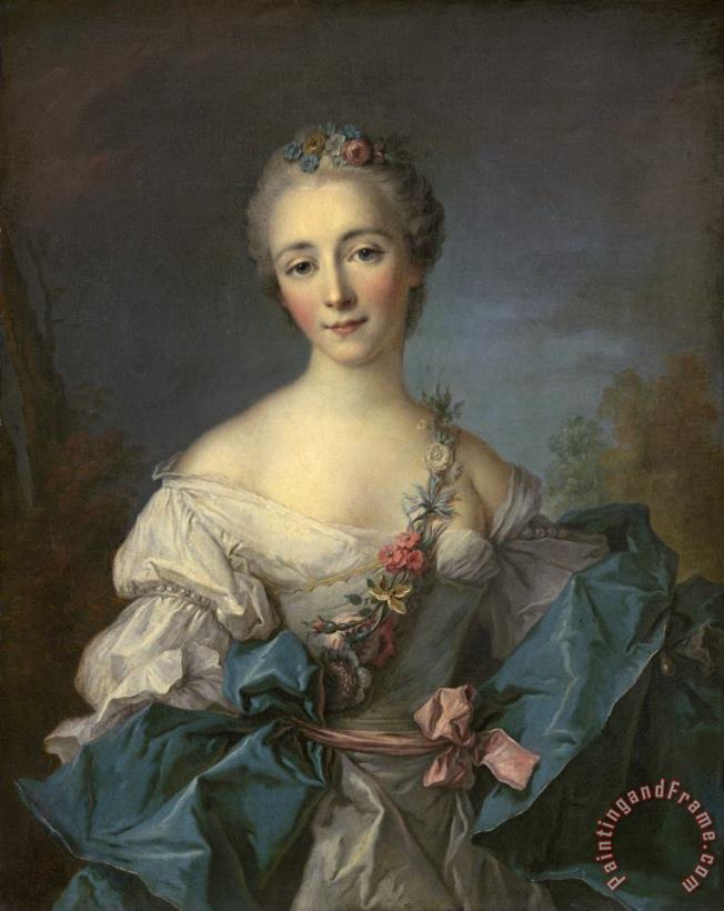 Jean Marc Nattier Portrait of a Young Woman Art Painting