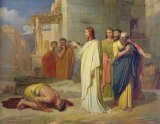 Jean Marie Melchior Doze - Jesus Healing the Leper painting