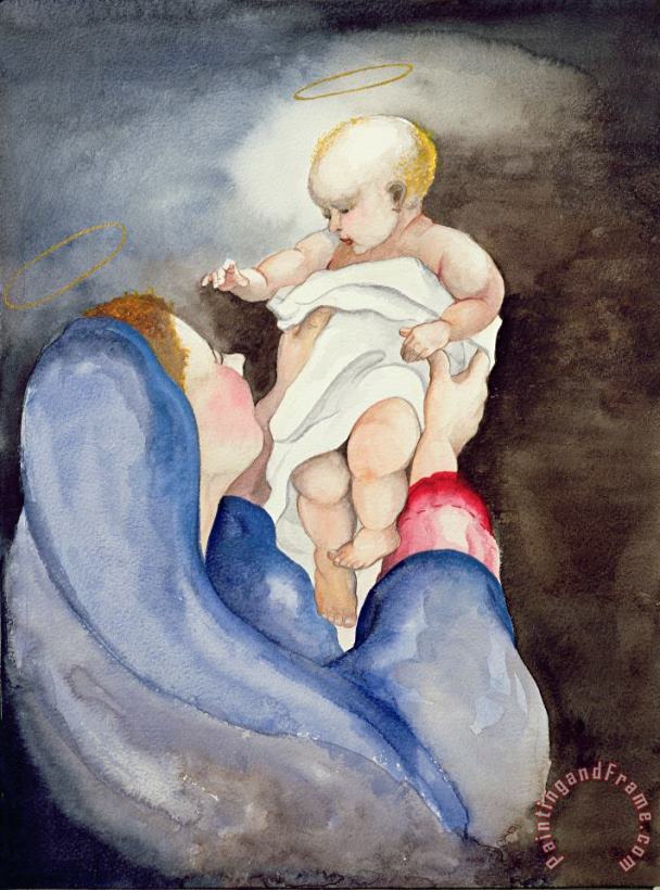 Madonna And Child painting - Jeanne Maze Madonna And Child Art Print