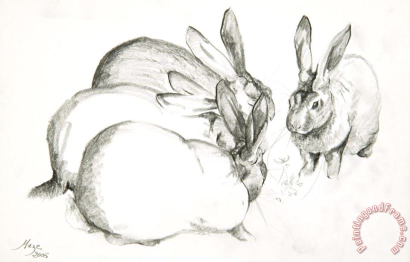 Jeanne Maze Rabbits Art Print