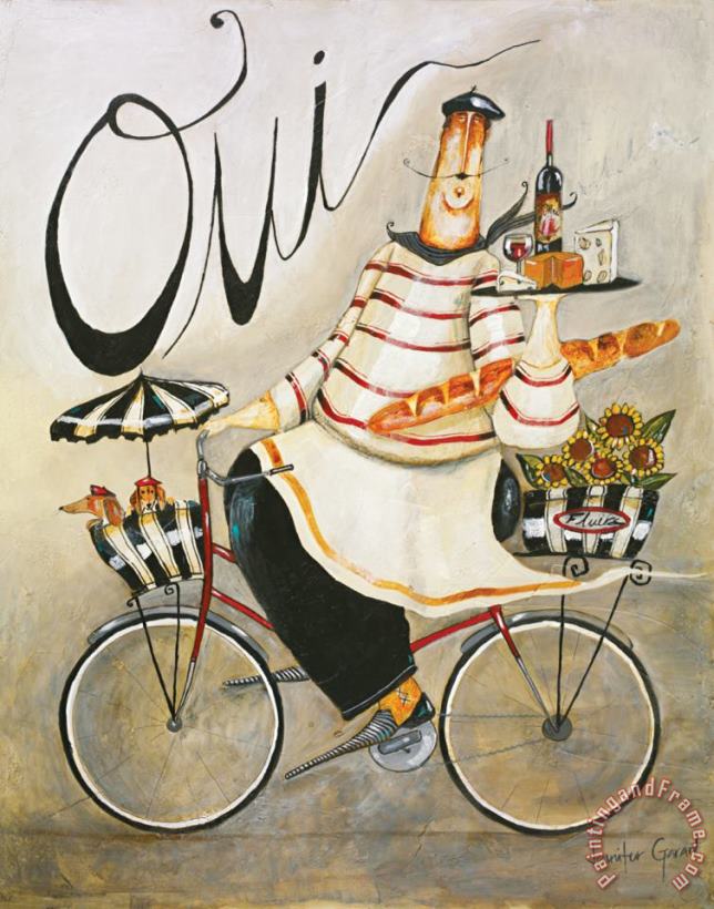 Jennifer Garant Chef Wine I Art Print