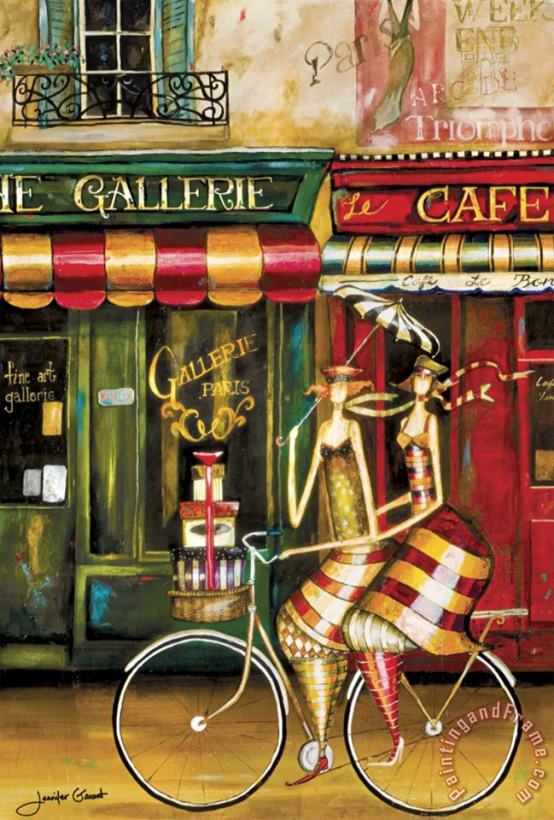 Jennifer Garant Girlfriends in Paris Art Print