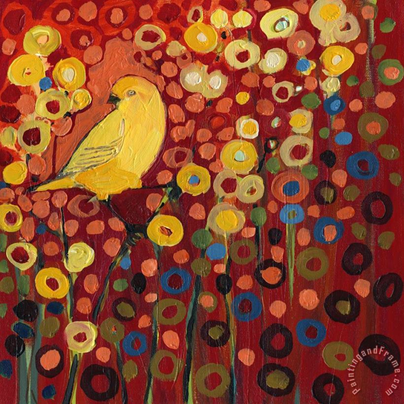 Jennifer Lommers Canary in Red Art Print