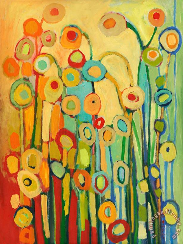 Dance of the Flower Pods painting - Jennifer Lommers Dance of the Flower Pods Art Print
