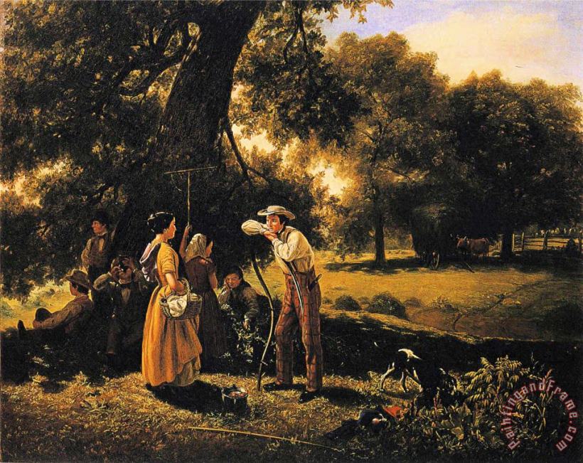 Noonday in The Summer painting - Jerome B. Thompson Noonday in The Summer Art Print