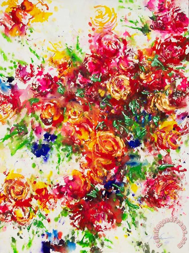 Jerome Lawrence Ellyns Roses Art Painting