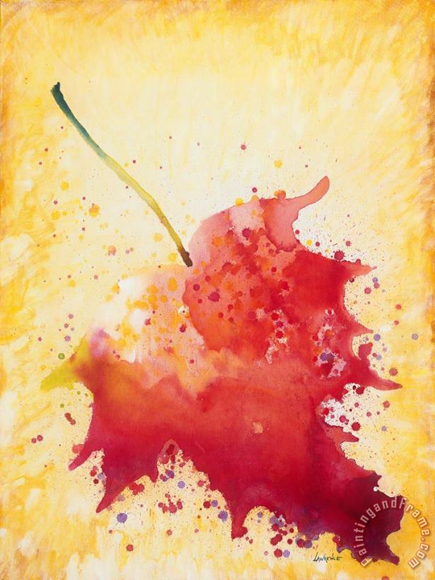 Red Leaf painting - Jerome Lawrence Red Leaf Art Print