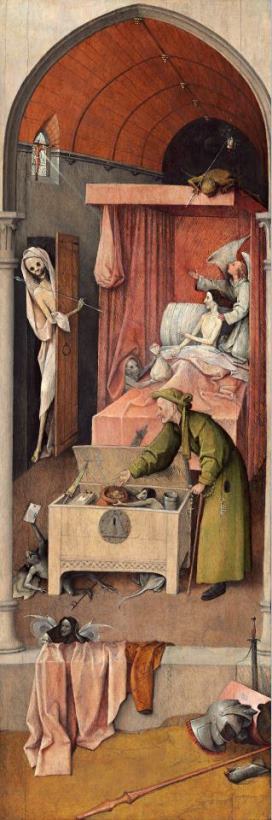Death And The Miser painting - Jheronimus Bosch Death And The Miser Art Print