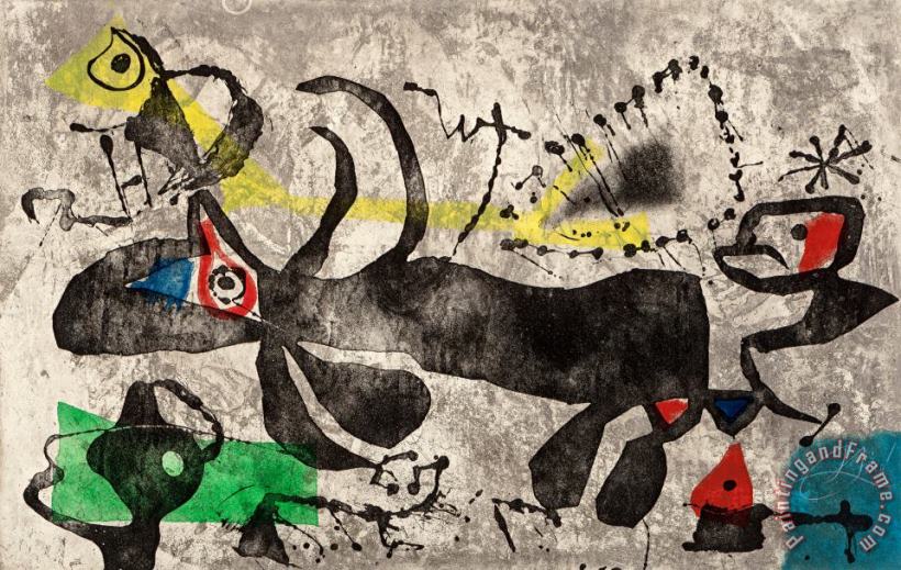Joan Miro Els Gossos Iv, 1979 Art Print