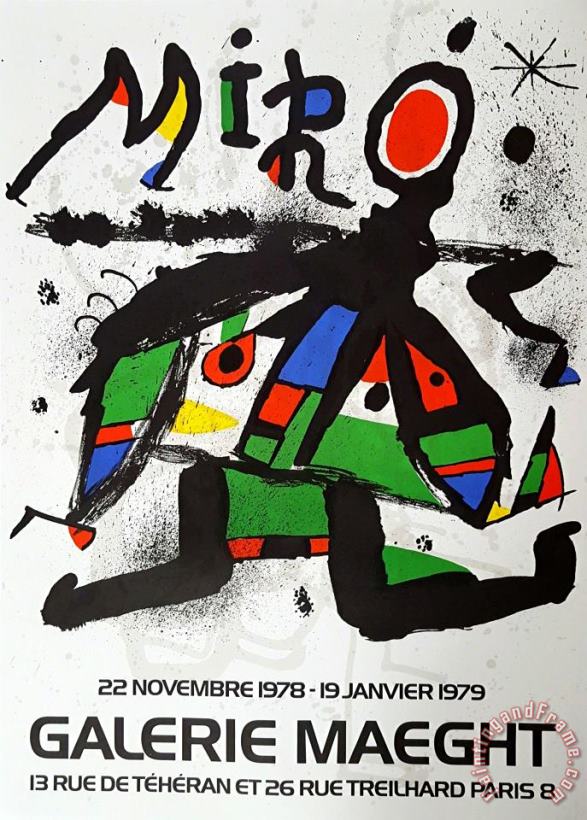 Joan Miro Expo 79, 1977 Art Painting