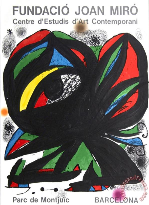 Fundacio Joan Miro 1975 painting - Joan Miro Fundacio Joan Miro 1975 Art Print