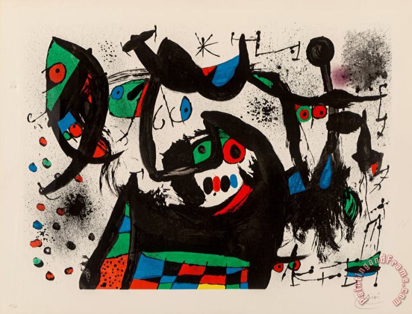 Joan Miro Hommage a Joan Prats, 1971 Art Painting