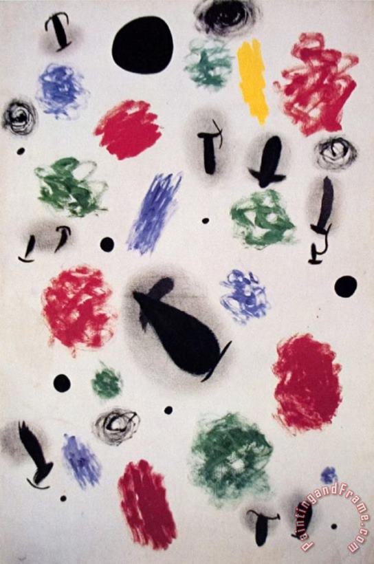 Joan Miro Le Chant De La Prairie 1964 Art Painting