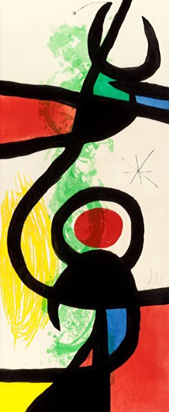 Joan Miro Les Grandes Manoeuvres, 1973 Art Painting
