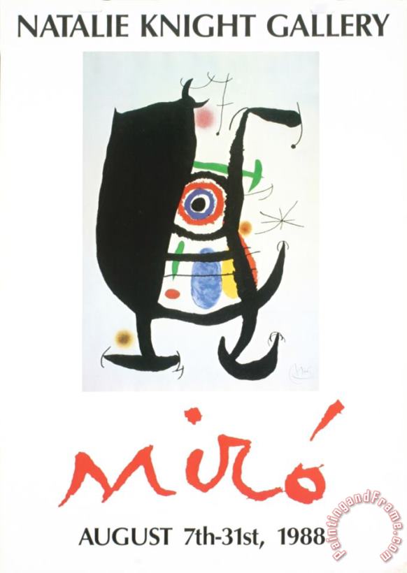 Natalie Knight Gallery painting - Joan Miro Natalie Knight Gallery Art Print