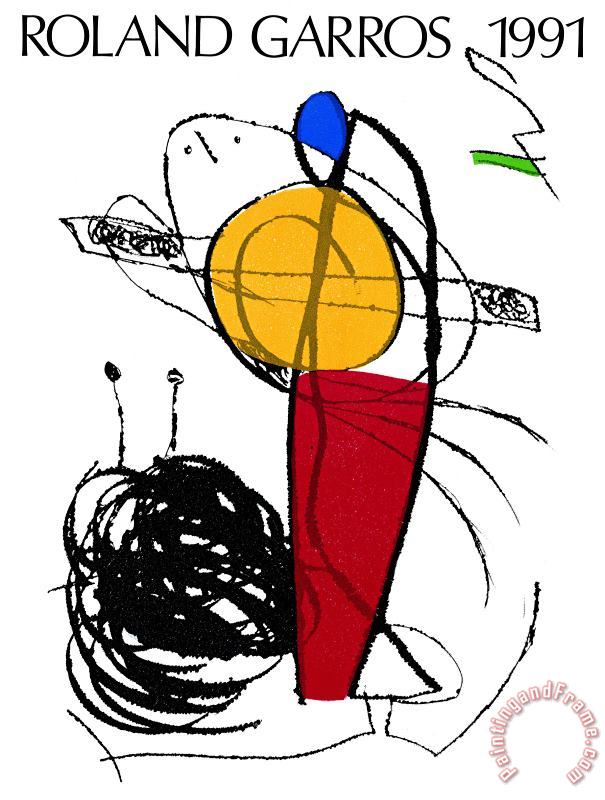 Joan Miro Roland Garros Art Painting