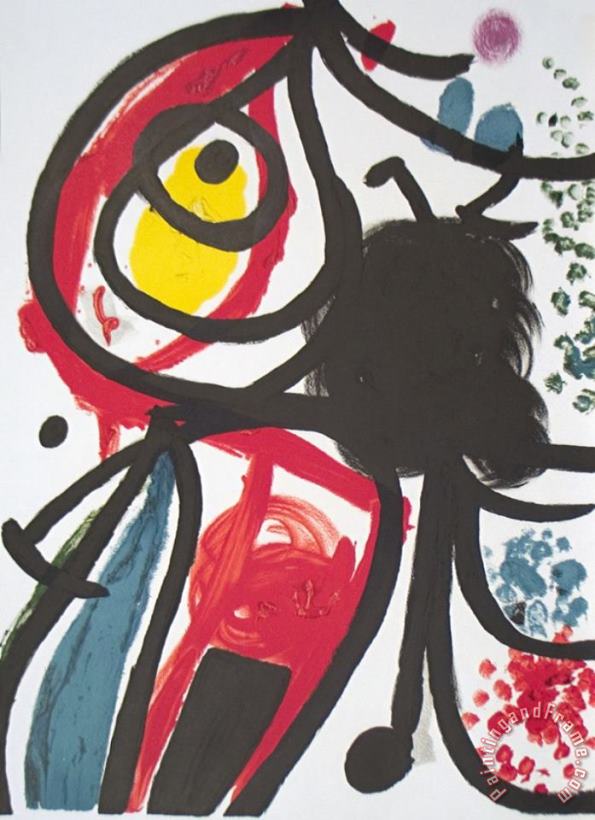 Sculptures Fiac painting - Joan Miro Sculptures Fiac Art Print