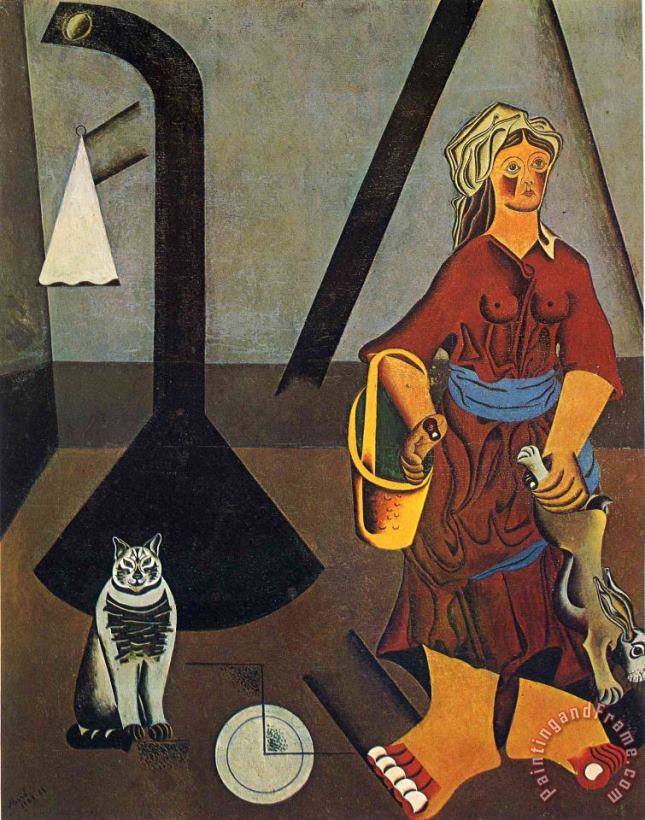 The Farmer S Wife 1923 painting - Joan Miro The Farmer S Wife 1923 Art Print