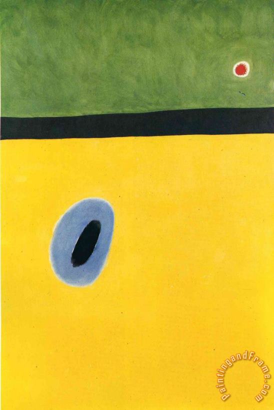 Joan Miro The Lark S Wing Encircled with Golden Blue Rejoins The Heart of The Poppy Sleeping on a Diamond Art Print