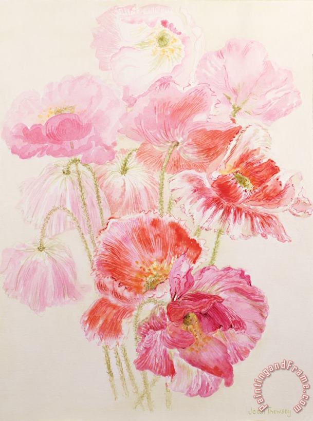 Shirley Poppies painting - Joan Thewsey Shirley Poppies Art Print