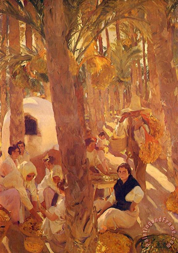 Joaquin Sorolla y Bastida Palm Grove Art Painting
