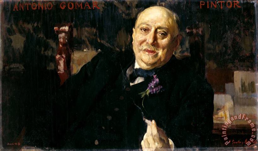 Portrait of Antonio Gomar Y Gomar painting - Joaquin Sorolla y Bastida Portrait of Antonio Gomar Y Gomar Art Print