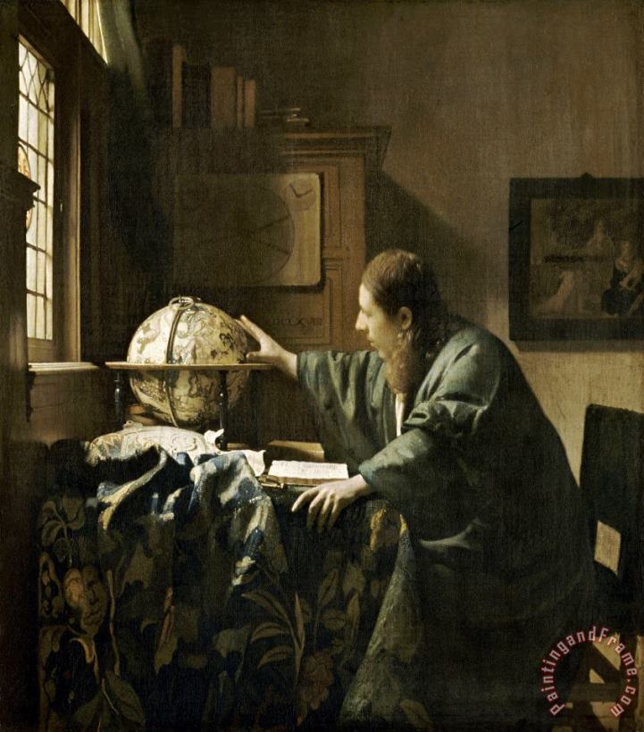 L'astronome Dit Aussi L'astrologue painting - Johannes Vermeer L'astronome Dit Aussi L'astrologue Art Print