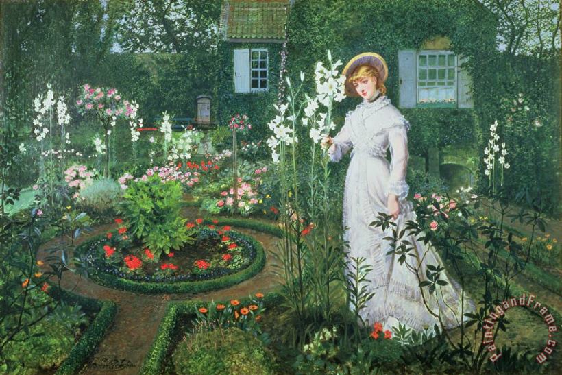John Atkinson Grimshaw Queen of the Lilies Art Print