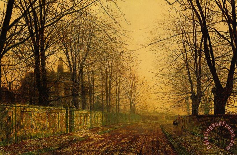 John Atkinson Grimshaw The Sere And Yellow Leaf Art Painting