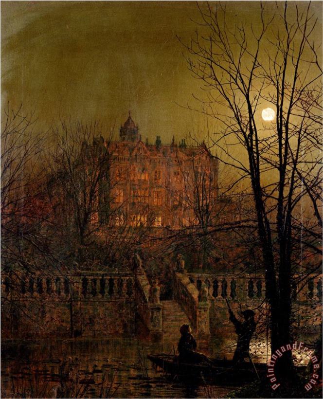 Under The Moonbeams 1882 painting - John Atkinson Grimshaw Under The Moonbeams 1882 Art Print