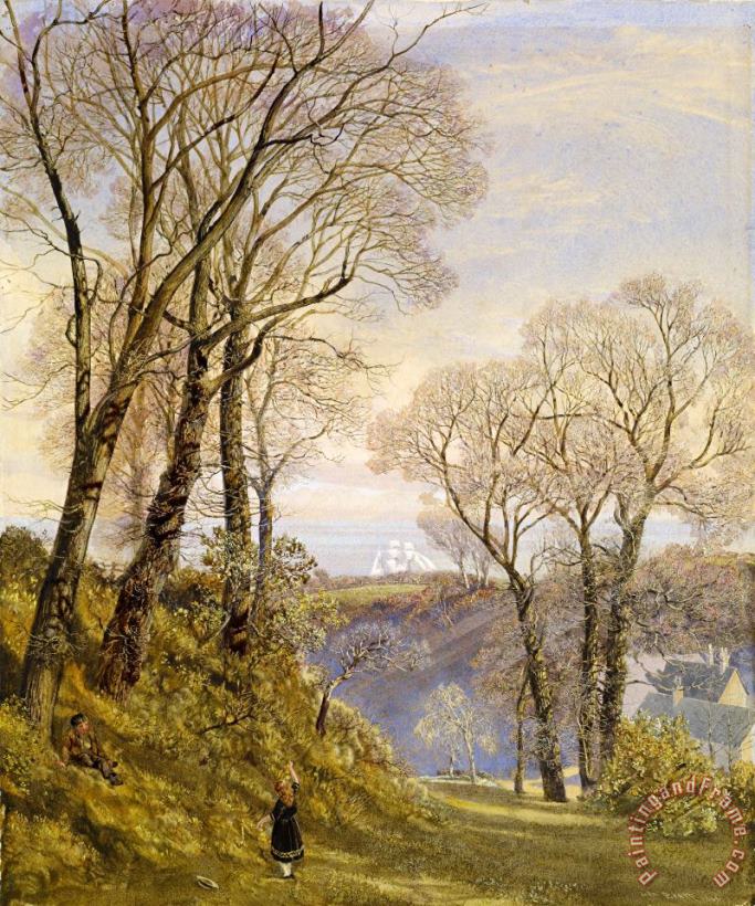 February in The Isle of Wight painting - John Brett February in The Isle of Wight Art Print