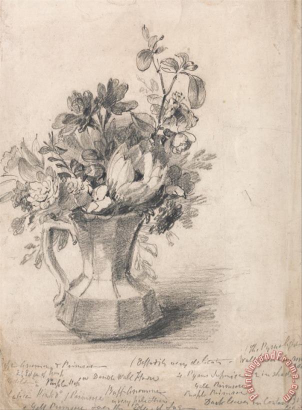 Flowers in a Pitcher painting - John Constable Flowers in a Pitcher Art Print