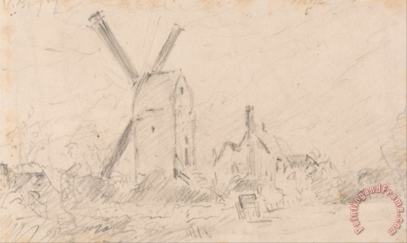 John Constable Landscape with Windmill Art Print