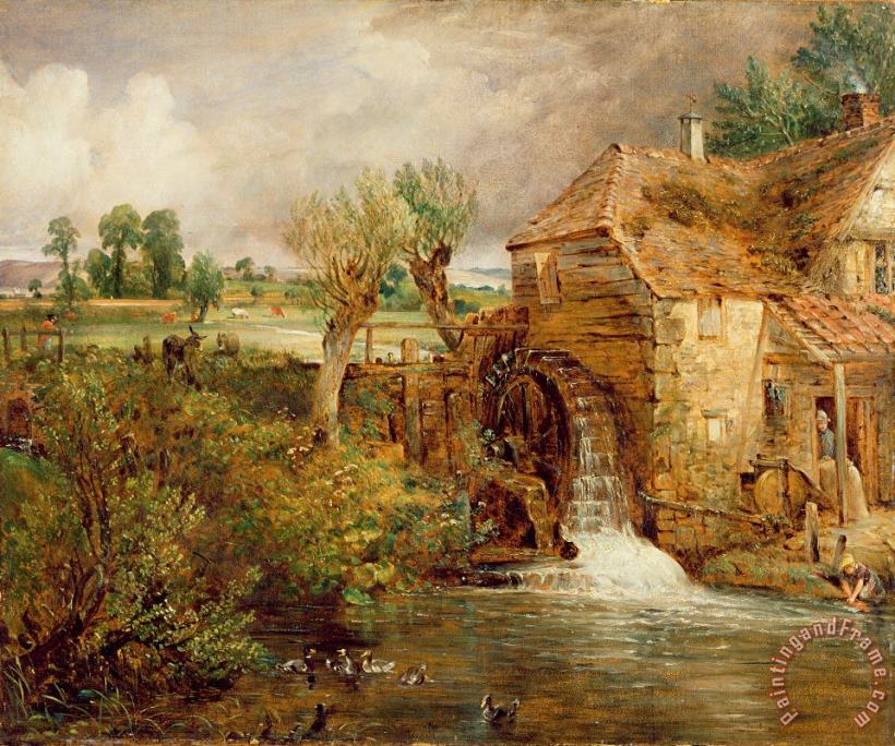 Mill at Gillingham - Dorset painting - John Constable Mill at Gillingham - Dorset Art Print