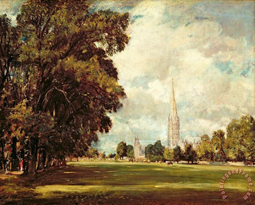 John Constable Salisbury Cathedral from Lower Marsh Close Art Painting