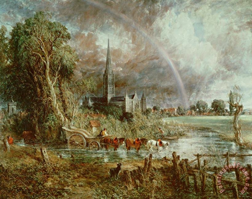 John Constable Salisbury Cathedral From the Meadows Art Print