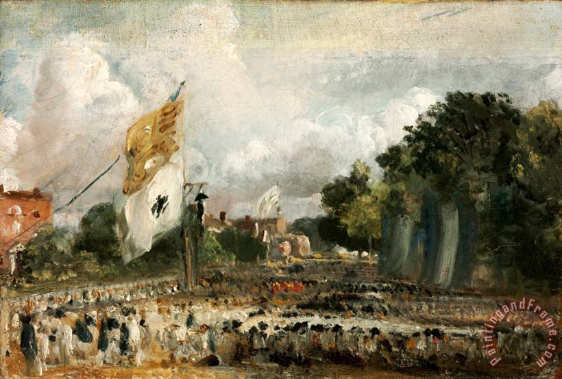 The Celebration in East Bergholt of The Peace of 1814 Concluded in Paris Between France And The Allied Powers painting - John Constable The Celebration in East Bergholt of The Peace of 1814 Concluded in Paris Between France And The Allied Powers Art Print