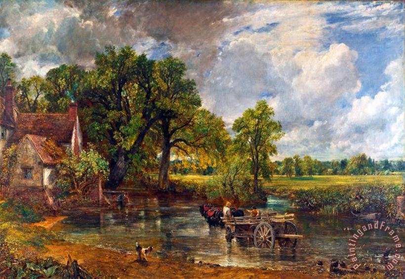 The Hay Wain painting - John Constable The Hay Wain Art Print