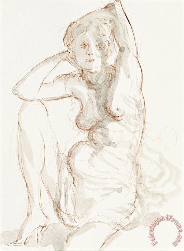 John Currin Draped Figure Art Painting