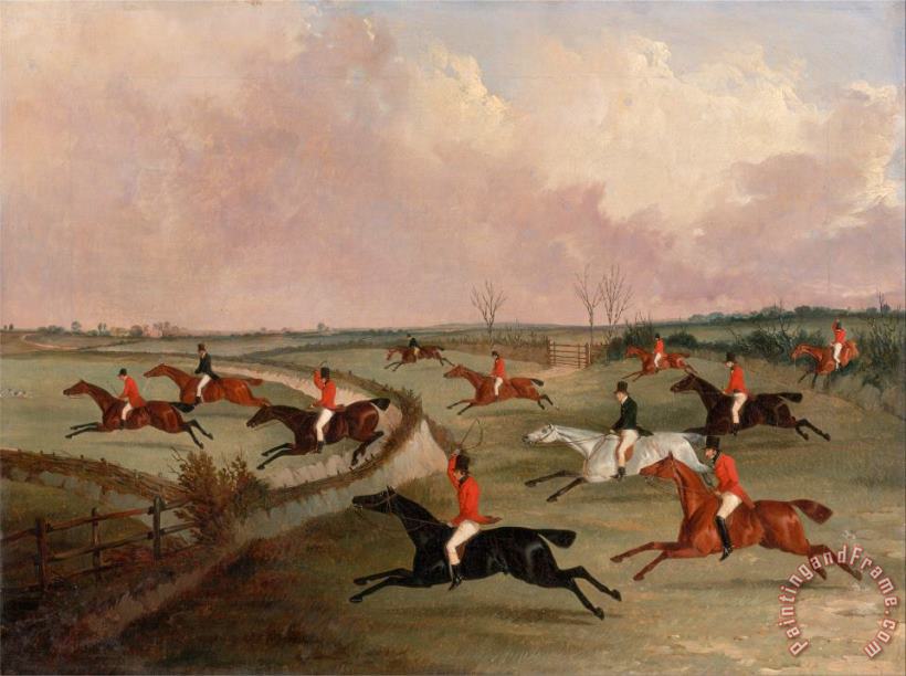 John Dalby The Quorn Hunt in Full Cry Second Horses, After Henry Alken Art Painting