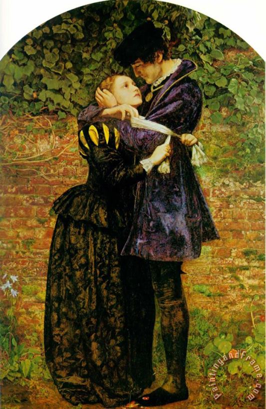 A Huguenot, on St. Bartholomew's Day Refusing to Shield Himself From Danger by Wearing The Roman Catholic Badge painting - John Everett Millais A Huguenot, on St. Bartholomew's Day Refusing to Shield Himself From Danger by Wearing The Roman Catholic Badge Art Print