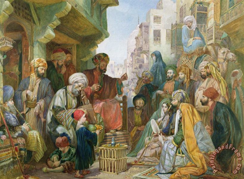 A Street In Cairo painting - John Frederick Lewis A Street In Cairo Art Print