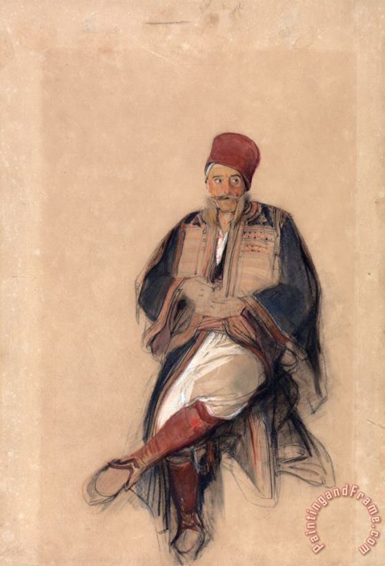 Seated Turk painting - John Frederick Lewis Seated Turk Art Print