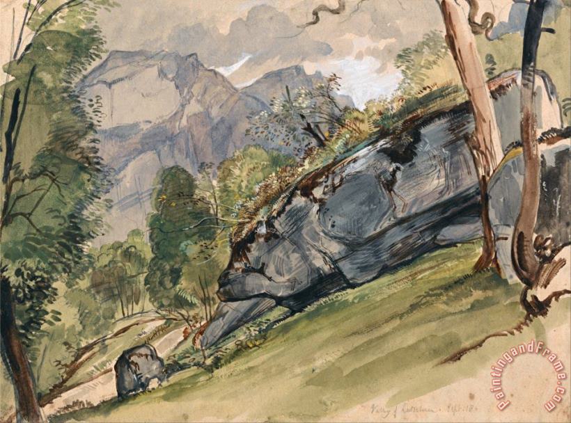 John Frederick Lewis The Valley of Lutscheuen Art Print